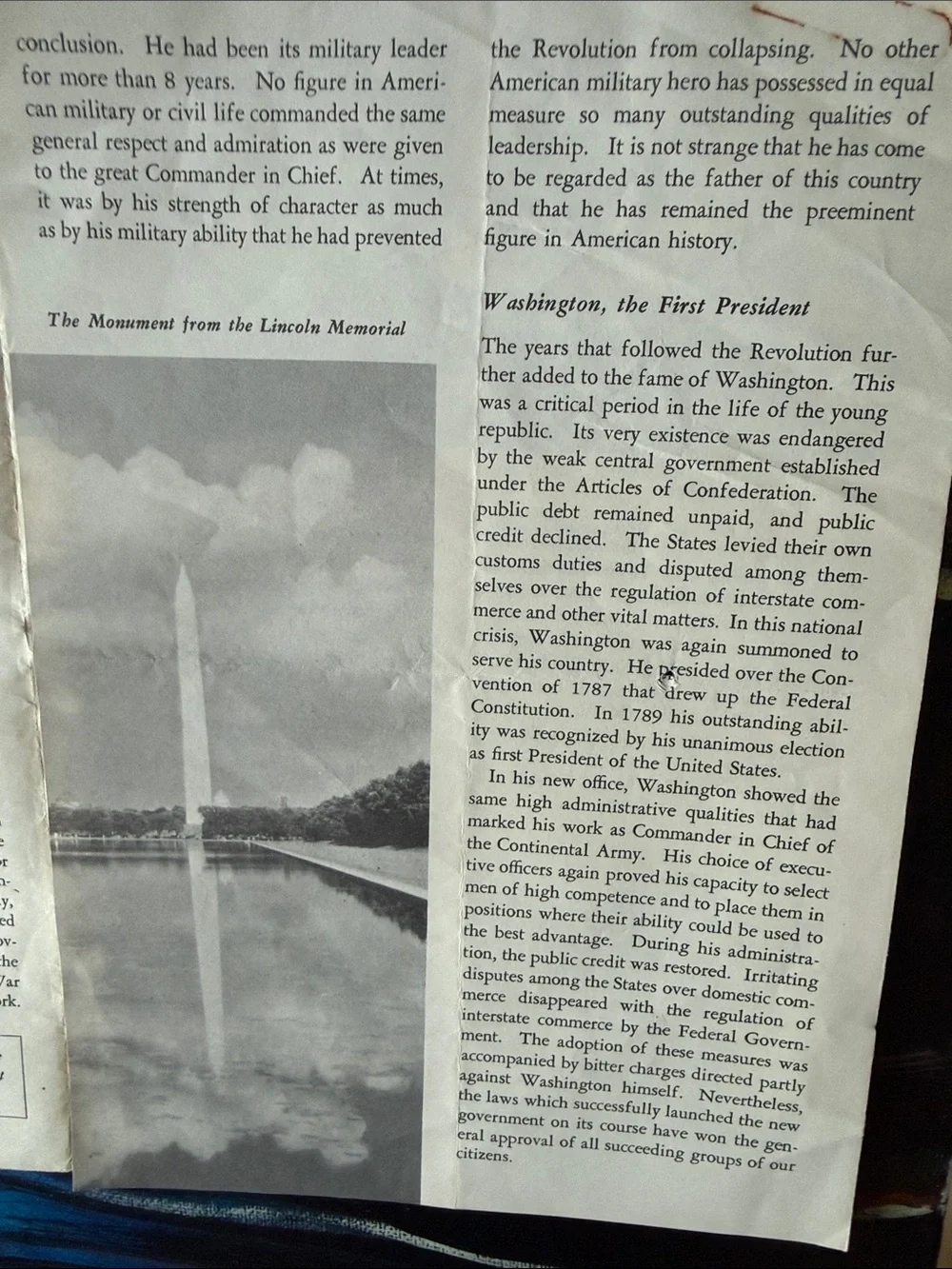 Washington Monument Washington DC￼ vintage 1961